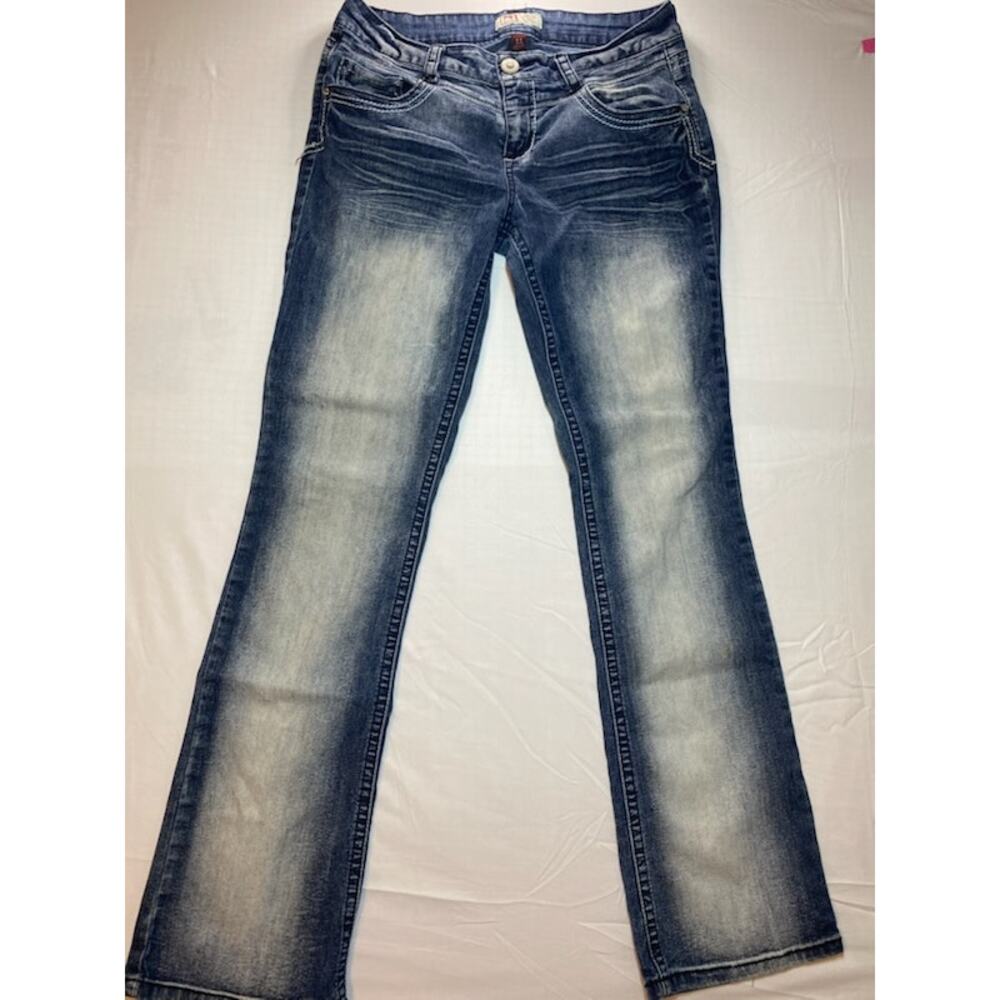 Y2K LEI Ashley Low‑Rise Slim Boot Jeans • Stretch • 11R